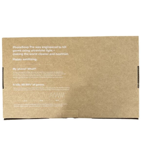 PhoneSoap Pro UV Sanitizer and Charger White Phone Soap 5 Min USB USB-C PSPROV1W - Picture 6 of 6